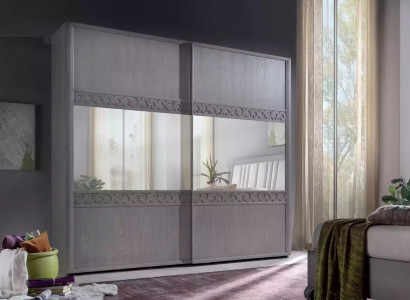 Schwebetüren Schrank Schrank Kleiderschrank mit Spiegel Holz Luxus Modernes